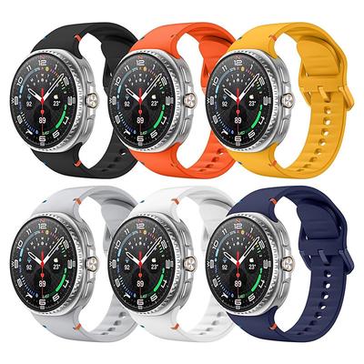 6 Pack Watch Band for Samsung Galaxy Watch 8 40/44mm Watch 8 Classic 46mm Silicone Replacement Strap Cute Women Men Sport Band Modern Buckle Wristband