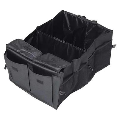 Foldable Car Trunk Organizer Large Capacity Collapsible Storage Box with Handles Multi-Compartment Oxford Fabric Bin for Vehicle SUV Cargo Accessories