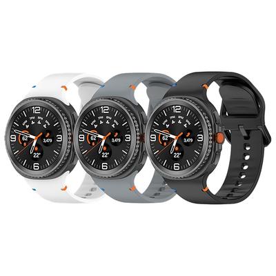 6 Pack Watch Band for Samsung Galaxy Watch 8 40/44mm Watch 8 Classic 46mm Silicone Replacement Strap Cute Women Men Sport Band Modern Buckle Wristband