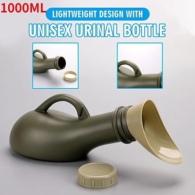 1pc 33.81oz Portable Urinal Bottle for Travel Camping Outdoor Adventures - Lightweight Green Plastic Design with Handle Convenient Hygiene Solution for Car Trips Camping Portable Toilet for Cam