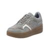 Sneaker RIEKER "Rieker Sneaker Lederimitat", Damen, Gr. 41, grau (grau, weiß), Lederimitat, casual, Schuhe
