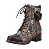 Schnürstiefelette LAURA VITA "LAURA VITA Stiefelette Leder/Textil", Damen, Gr. 39, schwarz, Leder, Textil, casual, Schuhe