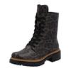 Schnürstiefelette RIEKER "Rieker Stiefelette Lederimitat", Damen, Gr. 37, grau, Lederimitat, casual, Schuhe
