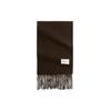 Fransentuch MARC O'POLO "aus softer Schurwolle", Damen, braun (schwarz coffee), Obermaterial: 100% Schurwolle, unifarben, Modetücher