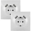 Presa a muro con 2 porte USB integrate 2,8 A, Lefou Presa a muro USB con (USB-A e USB-C)