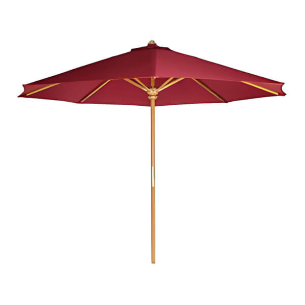 All Things Cedar Red 10-Foot Teak Market Umbrella