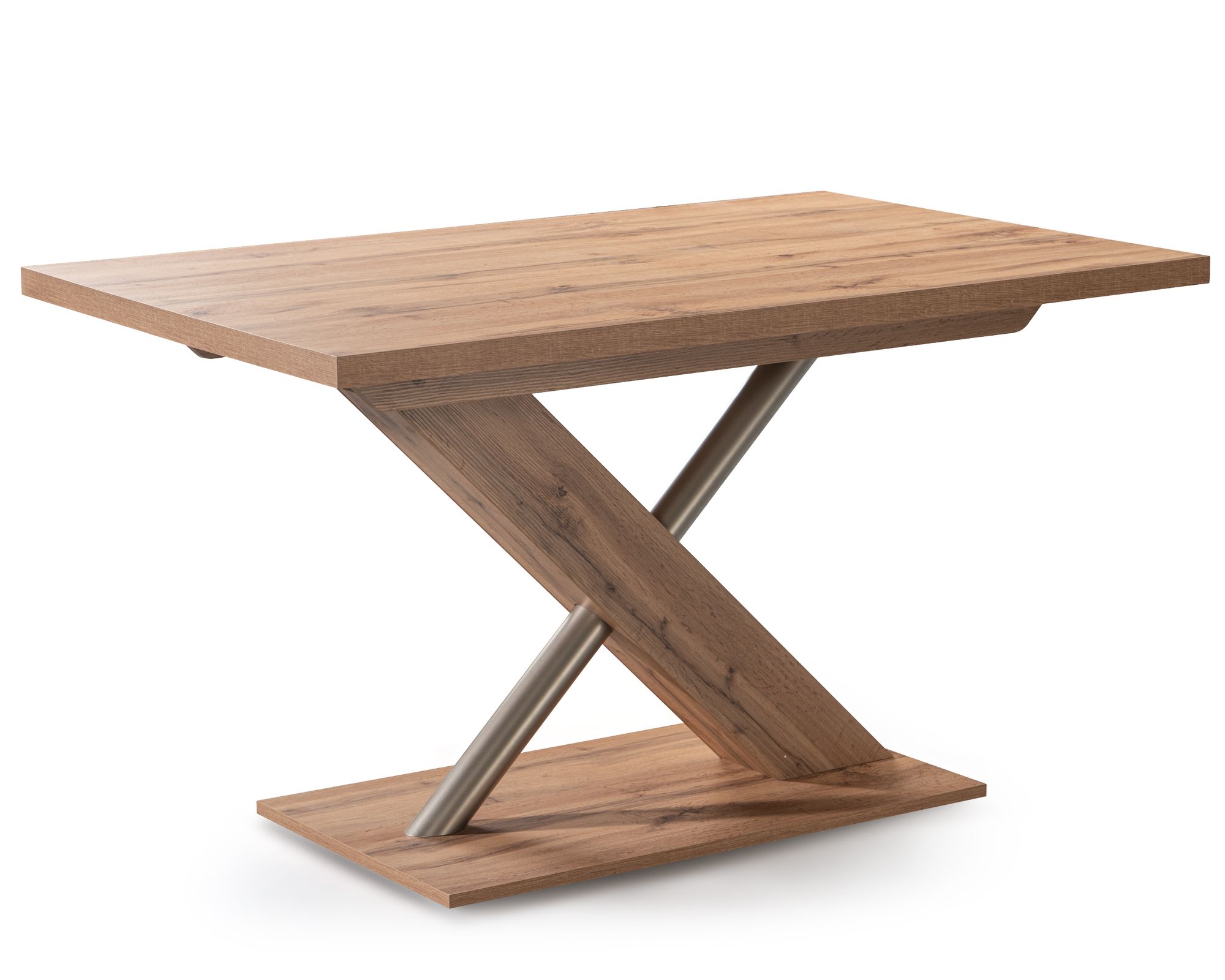 Schösswender »Duo 200« Säulentisch 110x70 cm / San Remo Sand Dekor / mit Einlegeplatte 40 cm