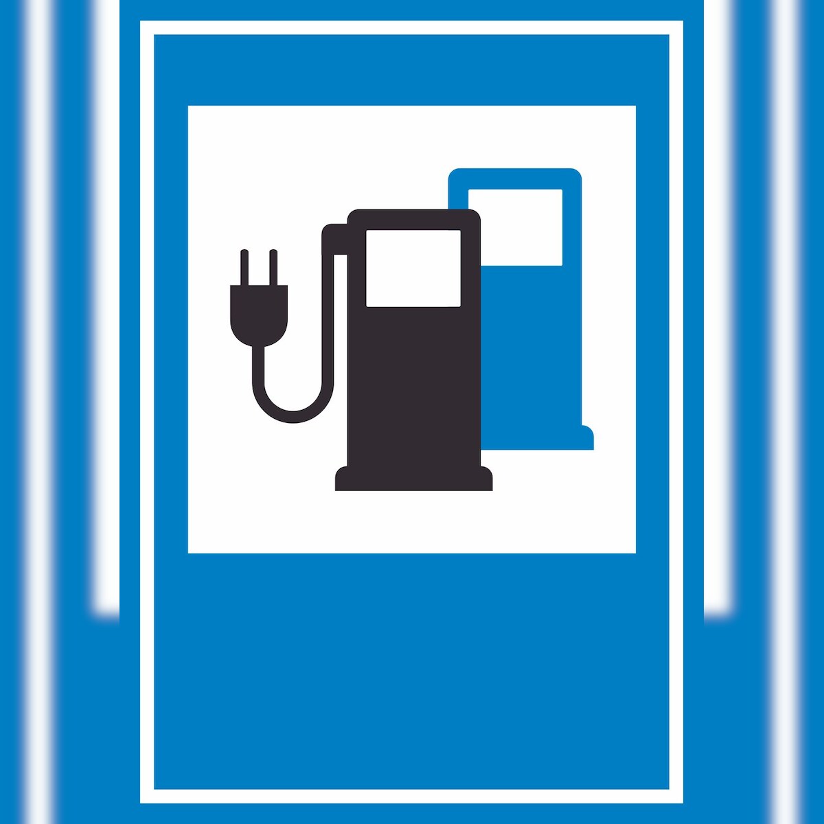 HB-Druck Stromtankstelle 365-65 Symbol A3 (297x420mm) Schild Image