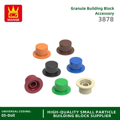 Wange 3878 100 g/166 Stück Herrenhut-Baustein, Moc-Farbe, hoher Hut, Zubehör, kompatibel mit Brick, DIY-Kinderspielzeug, Geschenk Image