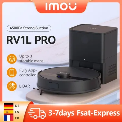 IMOU RV1L Pro 4500Pa Staubsauger mit starker Saugkraft, mehrere speicherbare Kartenroboter, selbstleere Kehrmaschine, Ladestation, Haushaltsgerät Image