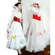 Costume da Mary Poppins su misura per adulti con abito a corsetto in raso rosso per costumi di Halloween per feste di Natale 11