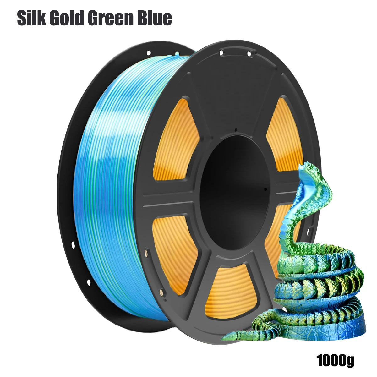 3D-Drucker-Filament 250 g/500 g/1000 g, dreifarbiges PLA-Filament, 1,75 mm Seidenfilament, dimensionale Genauigkeit +/-0,02 mm Image
