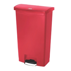Rubbermaid Slim Jim Step On Container Front Step Pedal-Abfalleimer | 68 Liter, HxBxT 80,3x31,1x50cm | Polyethylen | Rot von PROREGAL Image