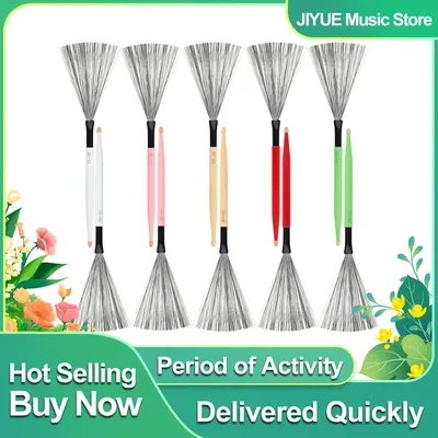 Drum Stick Drums Pinsel Doppel-Headed Dual-Use-Farbe Drum Stick Pinsel Ahorn Griff Anfänger Spielen Percussion Instrument teile