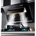 Cappa aspirante laterale da cucina Cappa aspirante per pulizia automatica Controllo somatosensoriale Display digitale a grande schermo Doppio motore