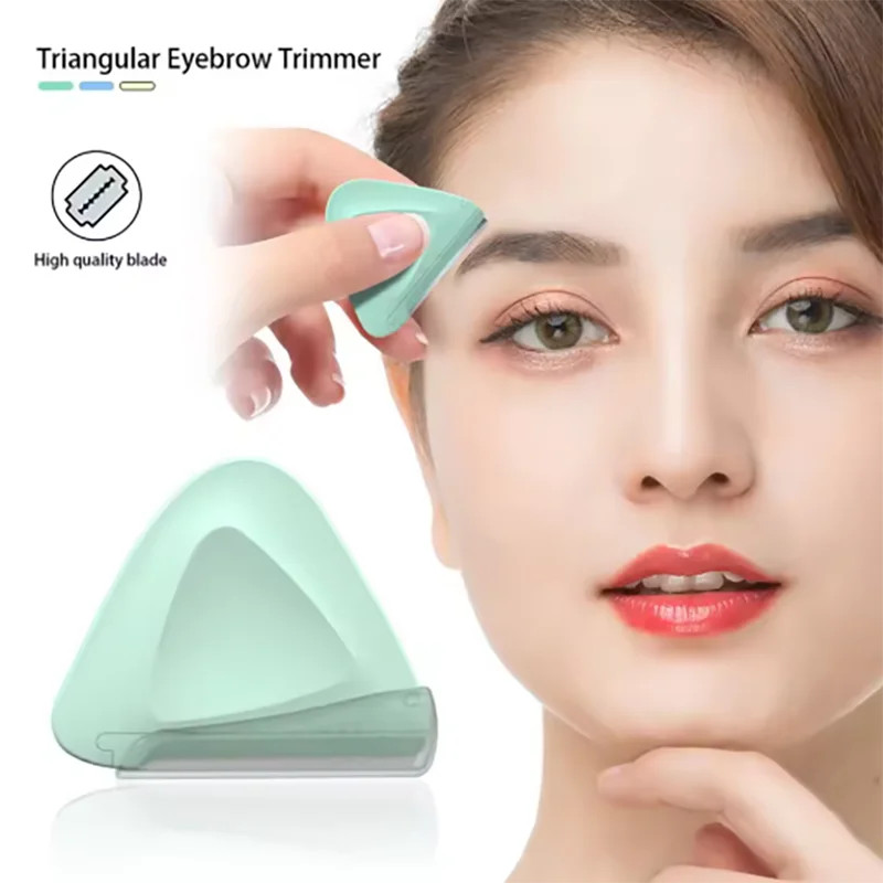 Augenbrauentrimmer Dreieck Tragbarer Sicherheits-Augenbrauenschaber Spezieller Augenbrauentrimmer Augenbrauenklinge Beauty Tool Image