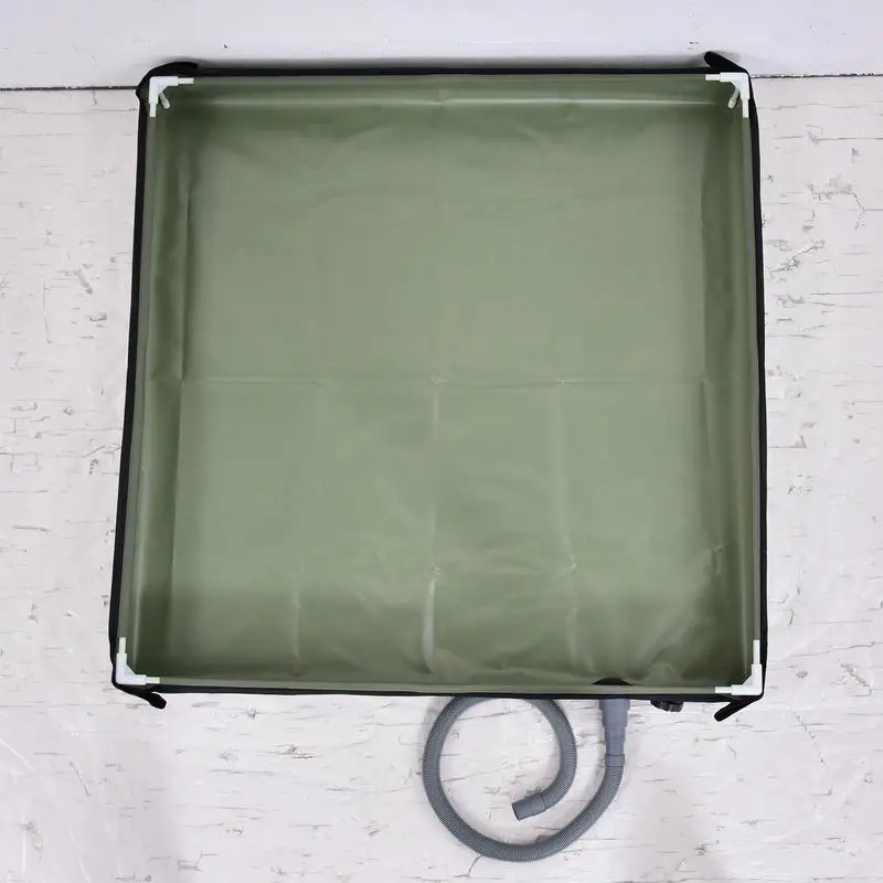 Faltbare Duschbasis, Outdoor-Camping-Duschwanne, wasserdichtes Entwässerungsbecken, Zelt, Boden- und Haustierwaschmatte Image