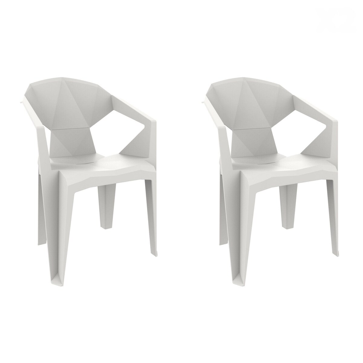 Resol garbar DELTA Sessel Indoor, Outdoor Set 2 Weiß Image