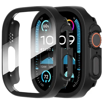 Glass+case For Apple Watch Ultra -2 49mm smartwatch PC Bumper Screen Protector Tempered film Accessories for apple watch Ultra 2