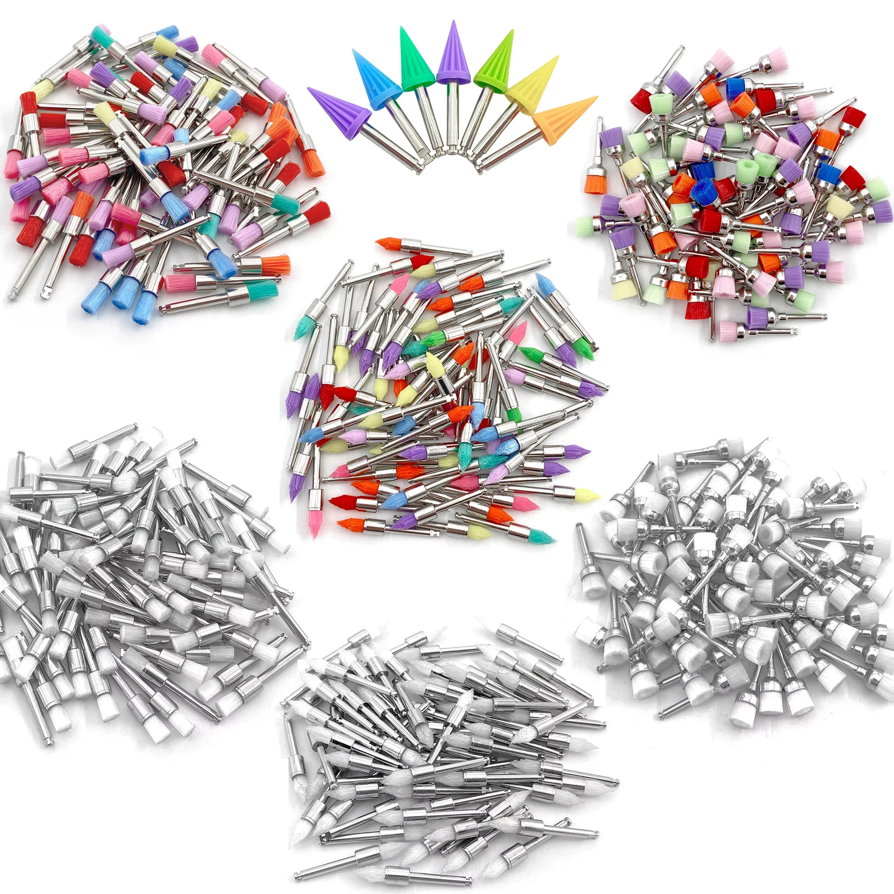 WELL CK 100 pz Spazzole per lucidatura dentale denti Puliti Spazzole per profilassi Nylon Tipo di chiusura piatta Testa della spazzola prodotti dentali Cina