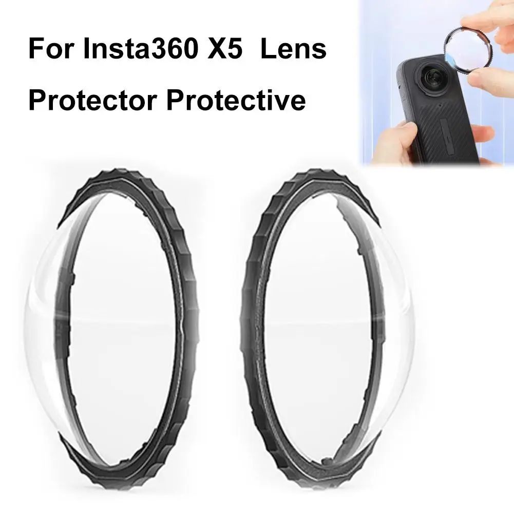 Für Insta360 X5 Objektiv Schutz Gehärtetem Glas Kamera Objektiv Abdeckung für Insta360 X5 360 Action Kamera Anti-Scratch Schutz film Image