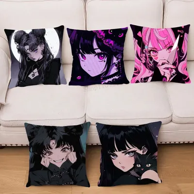 1pc Stimmung Körper Mond Dame Klassische Anime Kissen Fall Platz Schlafzimmer Sofa Freizeit Komfort Kissen Auto Wohnzimmer Hause dekoration Image