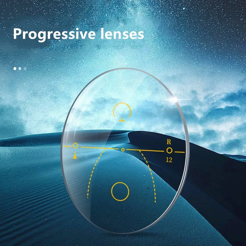 YIMARUILI 1,56 1,61 1,67 1,74 Asphärische Antireflexions-Anti-Scratch HD Optische verschreibungspflichtige progressive Multifokallinsen Image