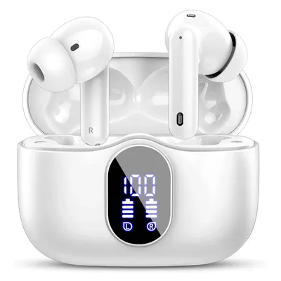 Kabellose Ohrhörer mit Bluetooth 5.3, In-Ear-Kopfhörer mit 4 ENC-Mikrofonen und 36 Stunden Spielzeit, LED-Anzeige im Lieferumfang enthalten. Image