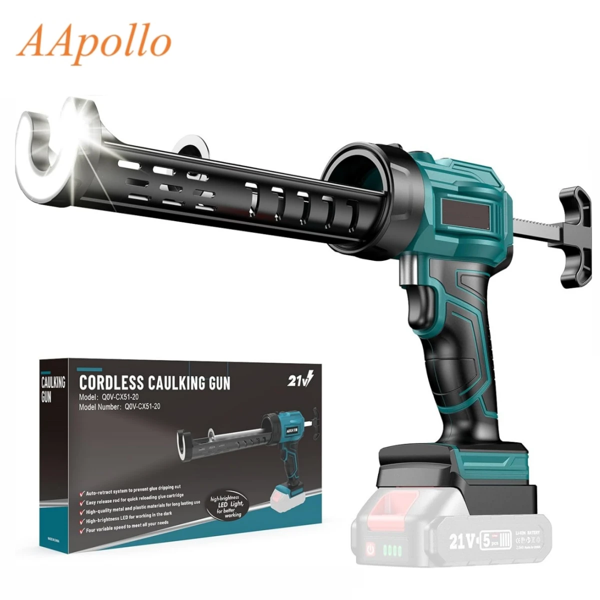 Schnurlose elektrische Kartuschenpistole, 4 Geschwindigkeiten, kabellose Glasklebepistole, Türen, Fensterfüllung, Nähpistole für Makita 18 V Akku Image