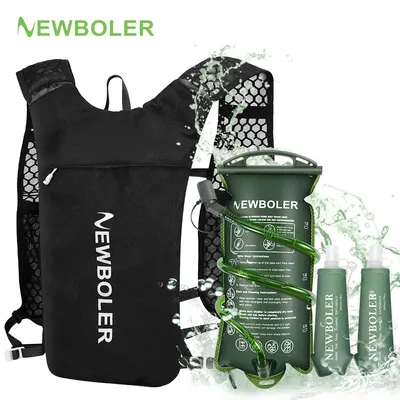 NEWBOLER Outdoor Trail Running Rucksack Ultraleicht Damen Herren Laufrennen Trinkweste Marathon Fahrradtasche für Marathon Wandern