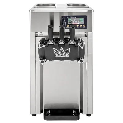 VEVOR Ice Cream Machine 1200W A168 Panassonic Compressor Ice Cream Maker 3Flavors Ice Cream Making Machine 4 Nozzles LCD Pannel
