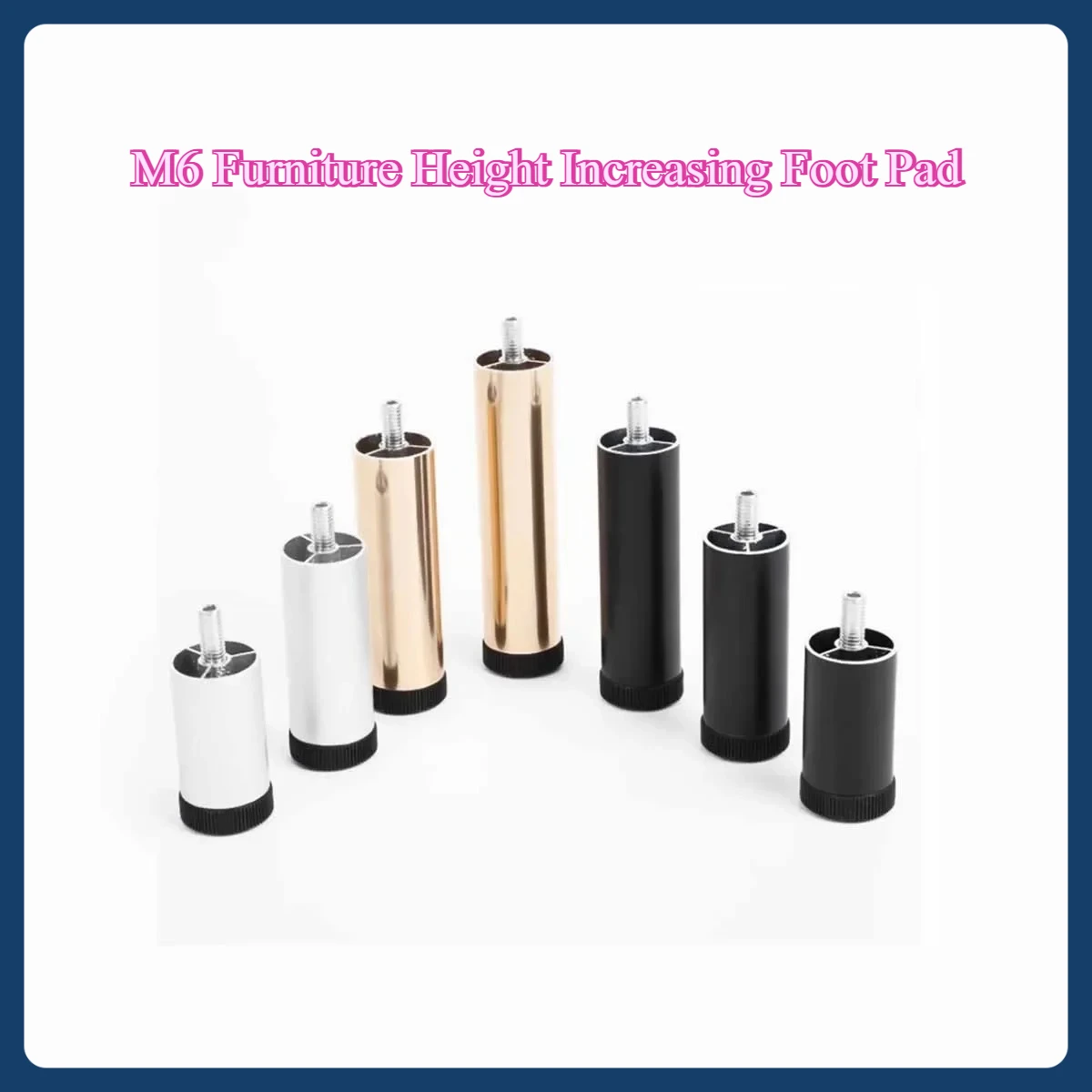M6 Furniture Height Increasing Foot Pads Washing Machines Refrigerators Shock-Absorbing Adjustable Support Legs