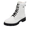 Schnürstiefelette REMONTE, Damen, Gr. 45, weiß, Leder, unifarben, modisch, Schuhe, Outdoorboots, Schnürboots mit wasserabweisender TEX-Membran
