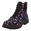 Schnürstiefelette SUPERFIT "ABBY NOVA WMS: Mittel", Kinder, Gr. 28, schwarz, Veloursleder, Polyester, Leder, modisch, Schuhe, Schnürboots mit Reißverschluss, Größenschablone zum Download