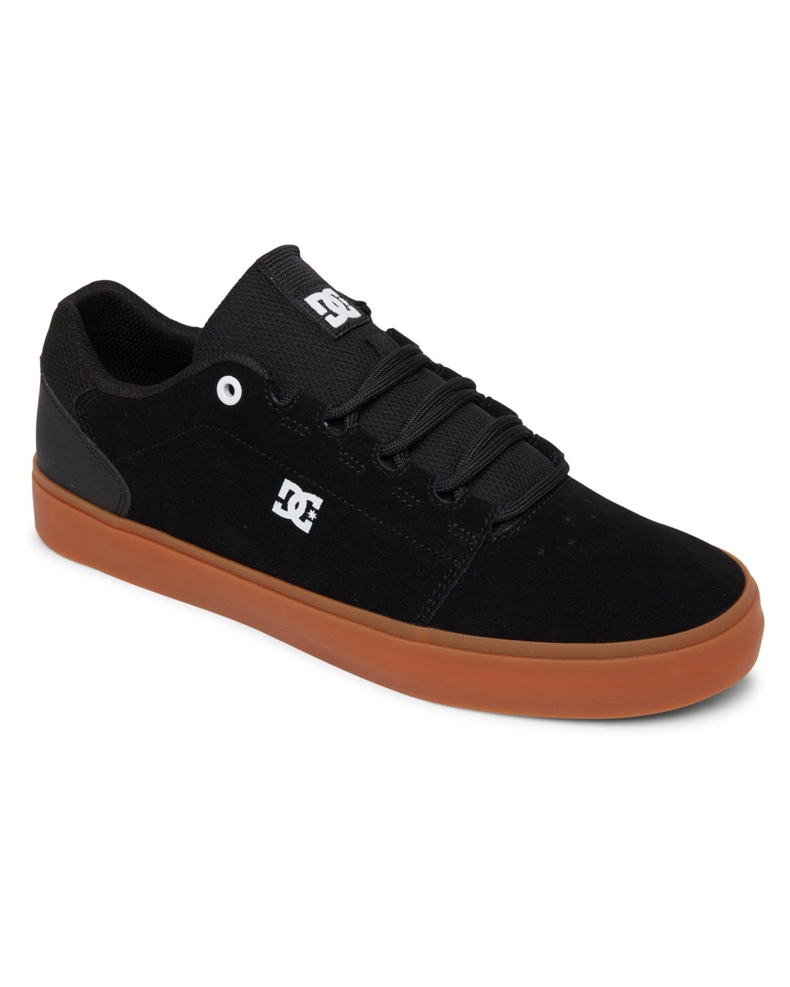 Sneaker DC SHOES "Hyde", Gr. 9,5(42,5), grau (dunkelgrau), Obermaterial: Leder [Kuh] / Futter: Textil / Außensohle: Gummi, Schuhe