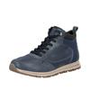 Sneakerboots RIEKER, Herren, Gr. 42, blau (dunkelblau), Veloursleder, Glattleder, casual, Schuhe, Schnürboots, High Top Sneaker, Schnürschuh mit Innenreißverschluss