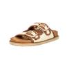 Pantolette INUOVO "INUOVO Pantoletten Textil", Damen, Gr. 39, nut, Textil, casual, Schuhe