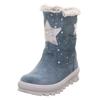 Winterstiefel SUPERFIT "FLAVIA WMS: Mittel", Kinder, Gr. 25, silber (hellblau, silberfarben), Veloursleder, Polyester, Leder, casual, Schuhe, Snowboots mit wasserdichter GORE-TEX, Größenschablone zum Download
