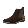 Chelseaboots RIEKER, Herren, Gr. 40, braun (dunkelbraun), Veloursleder, Nubukleder, elegant, Schuhe, Stiefelette, Casual-Boots in schmaler Form