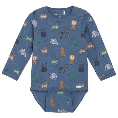 Minymo - Kid's Body L/S AOP - Alltagsunterwäsche Gr 74 blau Image