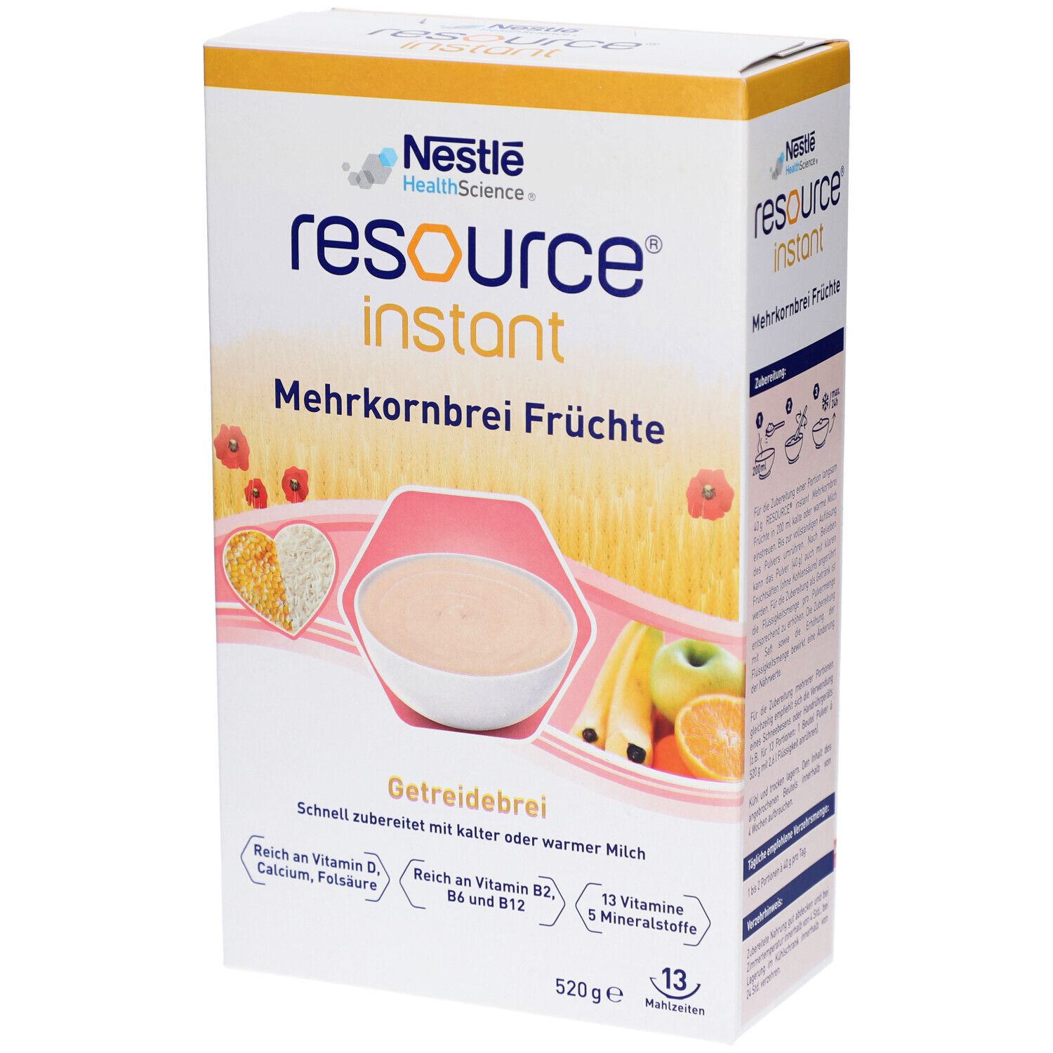 Resource instant Mehrkornbrei Früchte Pulver 520 g