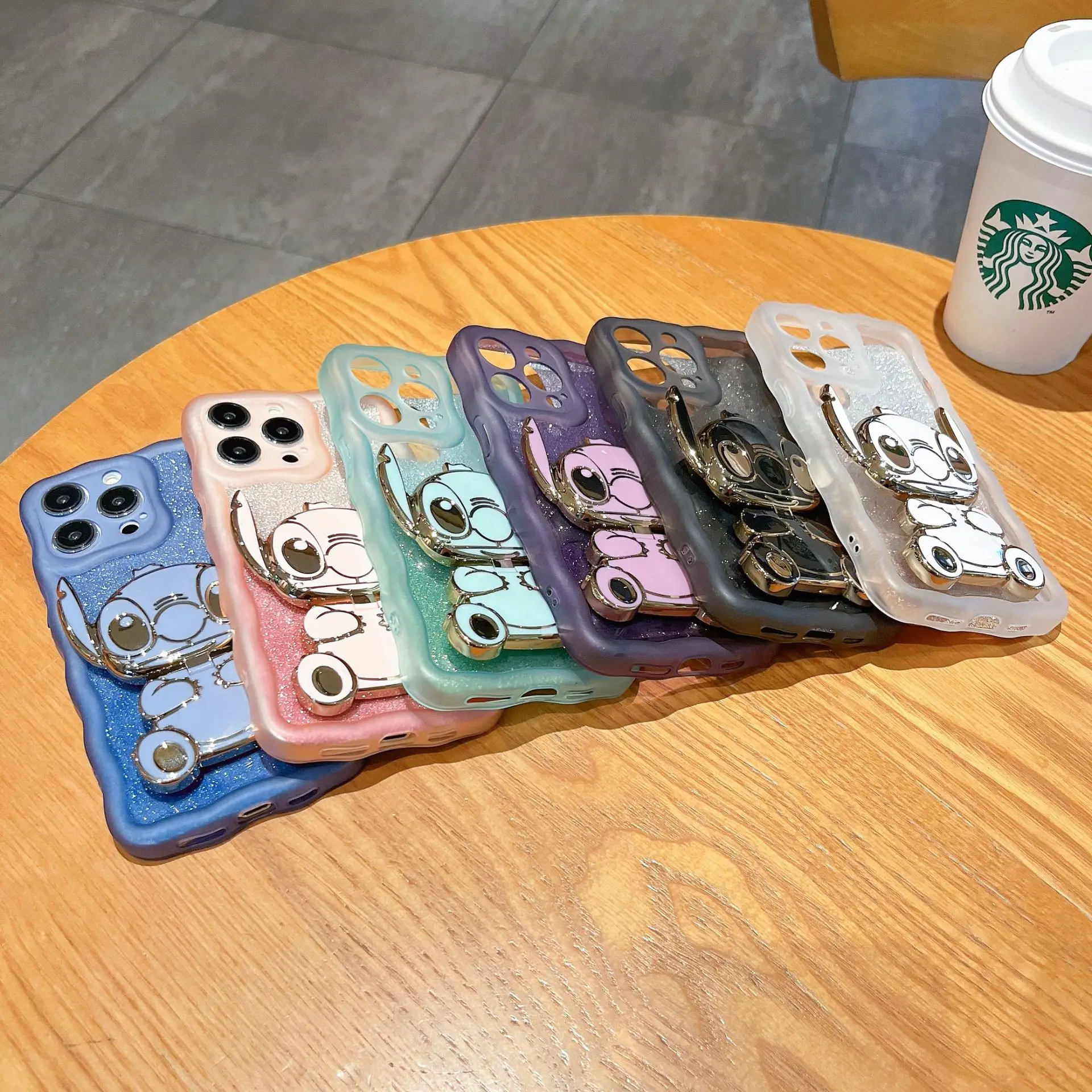 Lilo & Stitch support de téléphone portable étuis de téléphone accessoires point support de téléphone pliant poignée de bureau Tok support de téléphone portable cadeaux