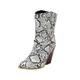Generisch High Heels Ankle Boots Block Heel Cowboy Boots Women's Leather Western Boots Pointed Toe Half Boots Colourful Riding Boots Long Shaft Slip On Boots Elegant PU Earth Boots, gray, 7 UK
