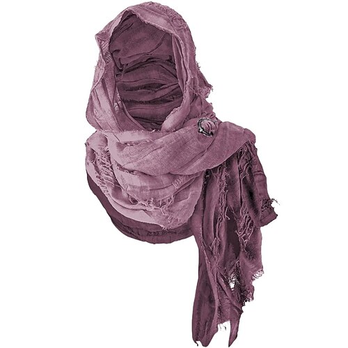 Retro Vintage Mittelalterlich Renaissance Schal Mit Kapuze Schals Wikinger Ranger Zerrissen Kostüm Herren Damen Unisex Vikinger Halloween Karneval Leistung Party LARP Erwachsene Schal Ganzjahres Image