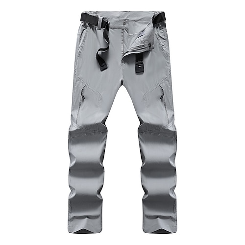 Herren Cargohosen Wanderhosen Wintermantel Regenhose zum Wandern Frühling Winter Herbst Außen Normale Passform Wasserdicht Winddicht Schnelltrocknend Unterteile Tasche Schwarz Dunkelgrau Camping Image