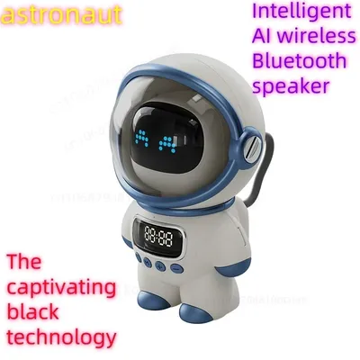 Neue intelligente AI Interaktive Drahtlose Bluetooth Lautsprecher Uhr Wecker Plug-in Speicher Karte Computer Surround Sound Lautsprecher Image