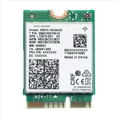 HIHI For 9461NGW WiFi Card AC 9461 2.4G/5G Dual Band 802.11AC M2 Key E CNVI Bluetooth 5.0 Wireless Adapter