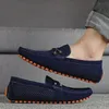Größe 38-50 Männer rutschfeste Walking Freizeitschuhe Mode aushöhlen atmungsaktive Leder Loafer Schuhe Slip on Flats Männer Fahrschuhe