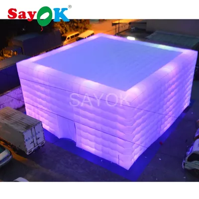 SAYOK Giant Inflatable Tent Cube Booth Inflatable Cube Tent Room Foldable Outdoor Camping for Wedding Anniversary Party Decor