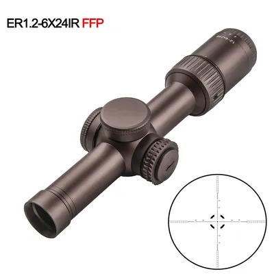 T-eagle XT 1.2-6 X24 IR FFP Tactical Riflescope Spotting Hunting Optical Rifle Scope Collimator Airgun Airsoft Sight with Light